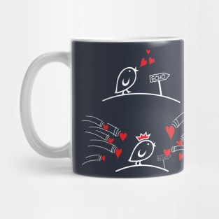 Comic Birds - Tweetlercools - LOVE ECHO 2 Mug